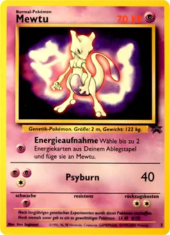 Mewtu, Karte 3 aus Wizards Black Star Promos