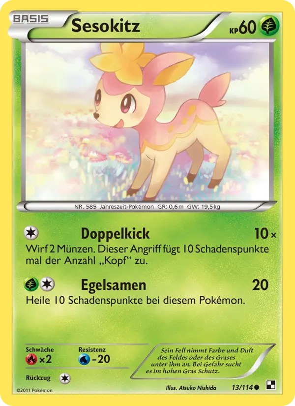 Sesokitz Pokemon card