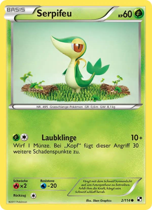 Serpifeu Pokemon card
