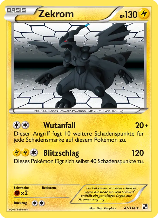Zekrom Pokemon card