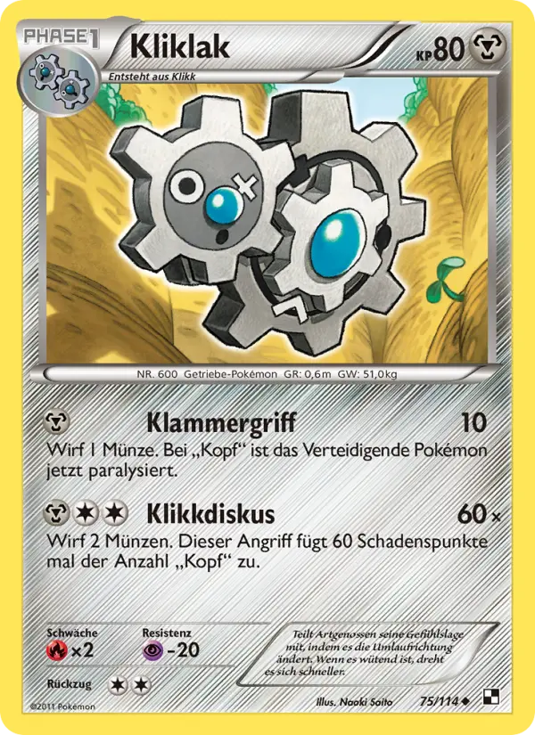 Kliklak Pokemon card