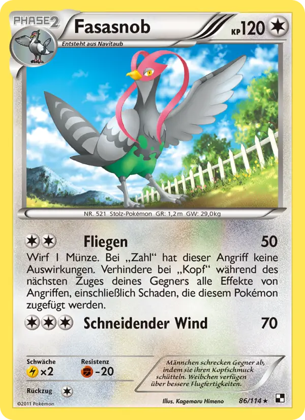 Fasasnob Pokemon card