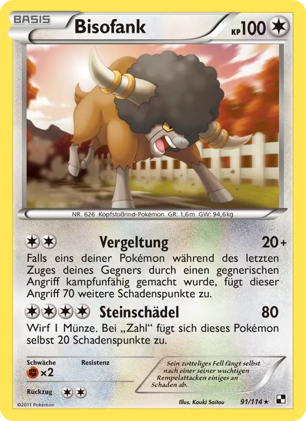 Bisofank Pokemon card