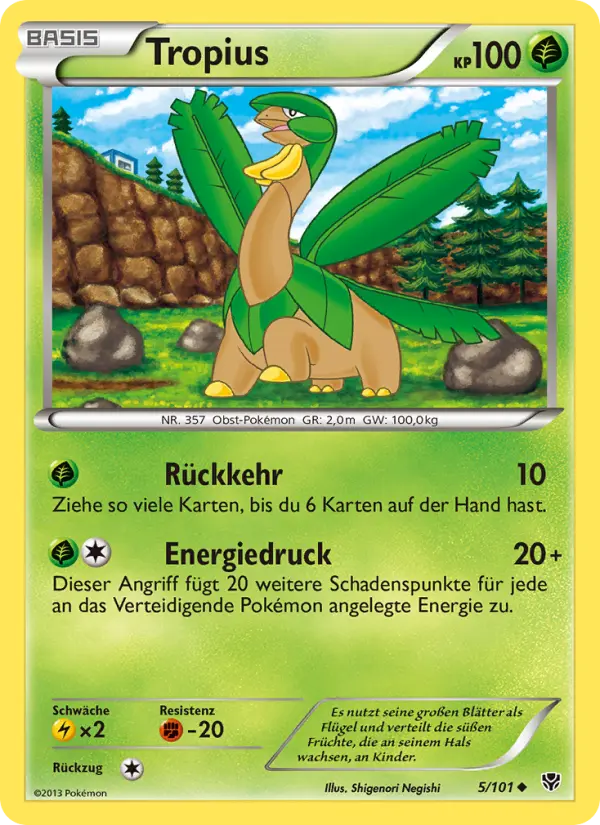Tropius Pokemon card