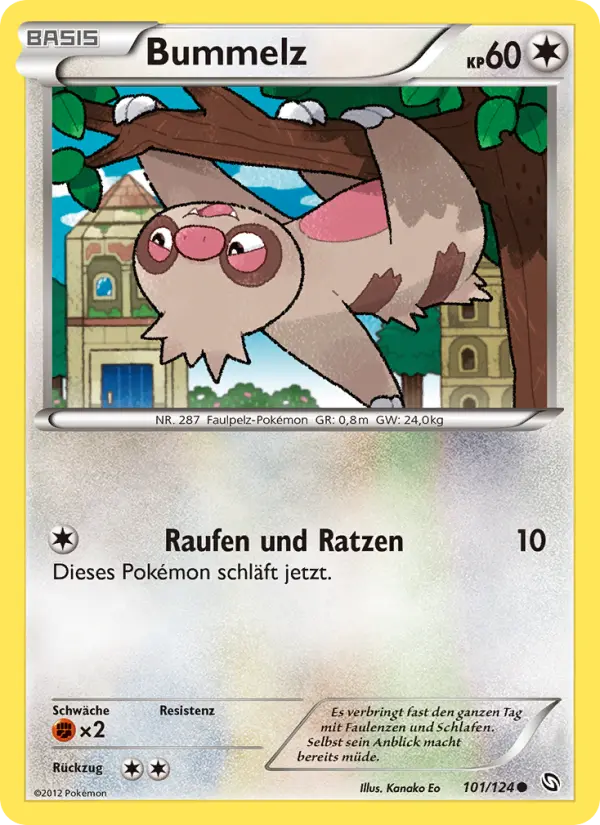 Bummelz Pokemon card