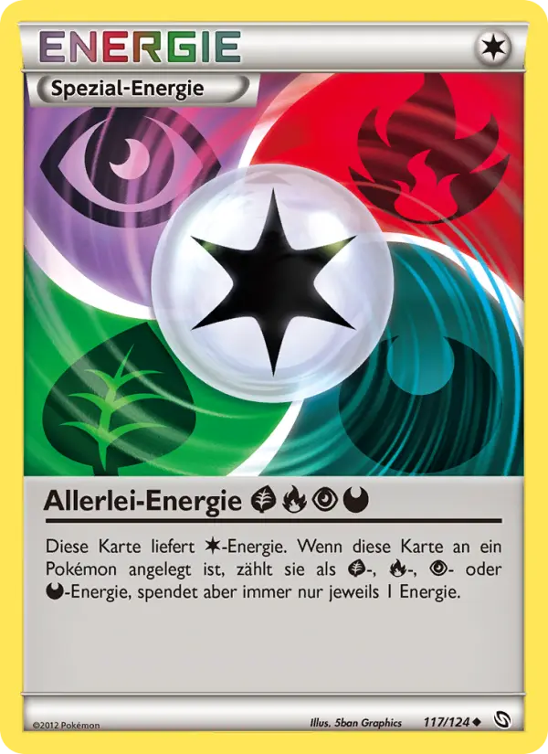 Allerlei-Energie GrassFirePsychicDarkness card image