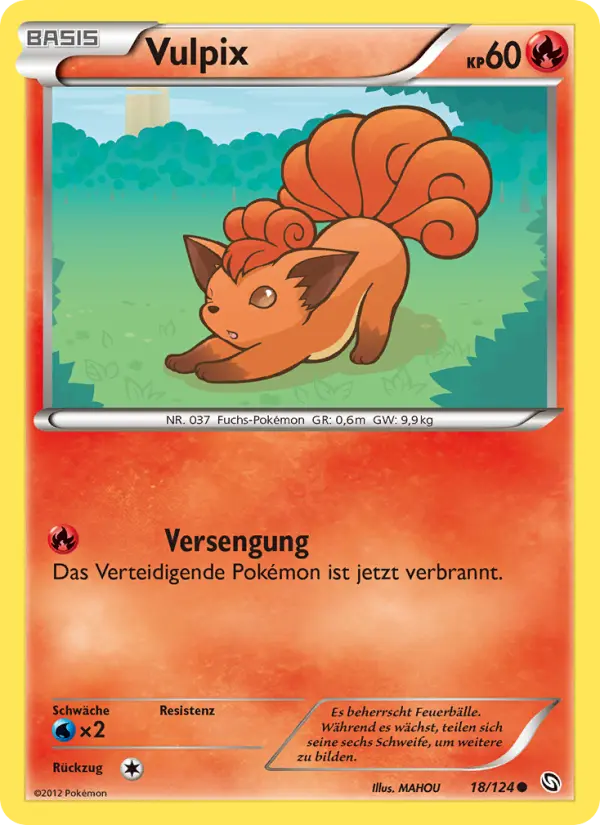 Vulpix Pokemon card