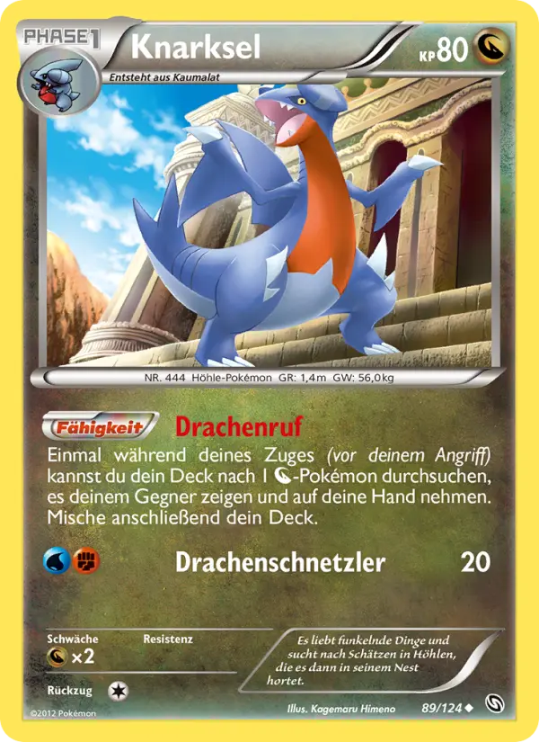 Knarksel Pokemon card