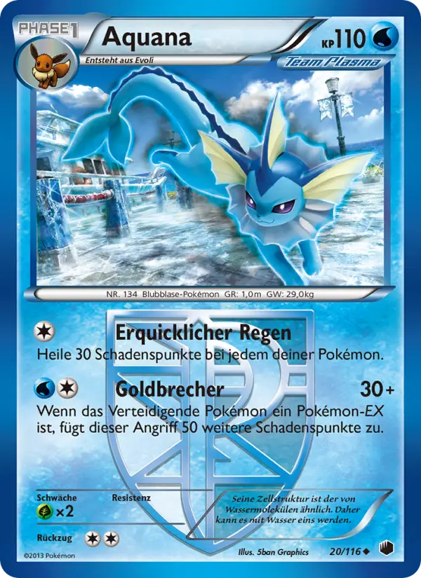 Aquana Pokemon card