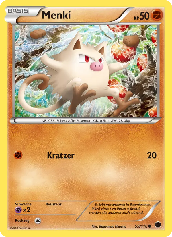 Menki Pokemon card