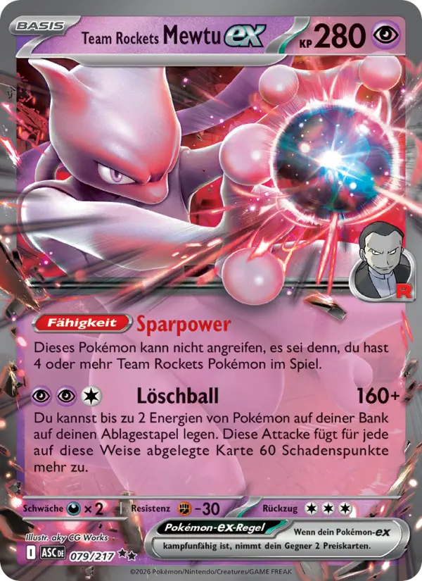 Team Rockets Mewtu-ex card image