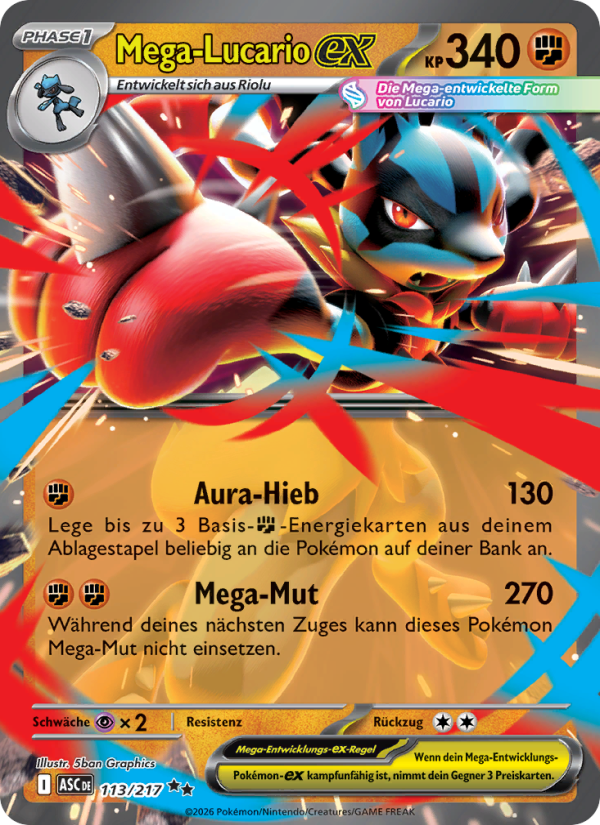 Mega-Lucario-ex from Erhabene Helden