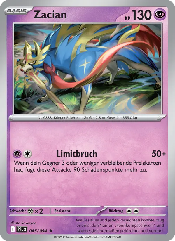 Zacian Pokemon card