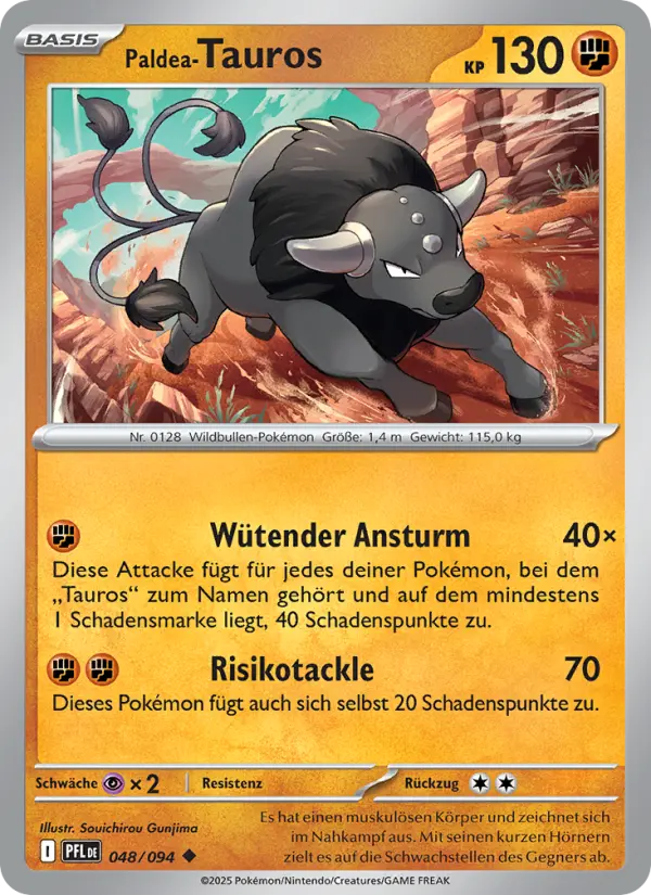 Paldea-Tauros Pokemon card