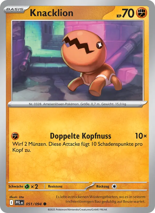 Knacklion Pokemon card