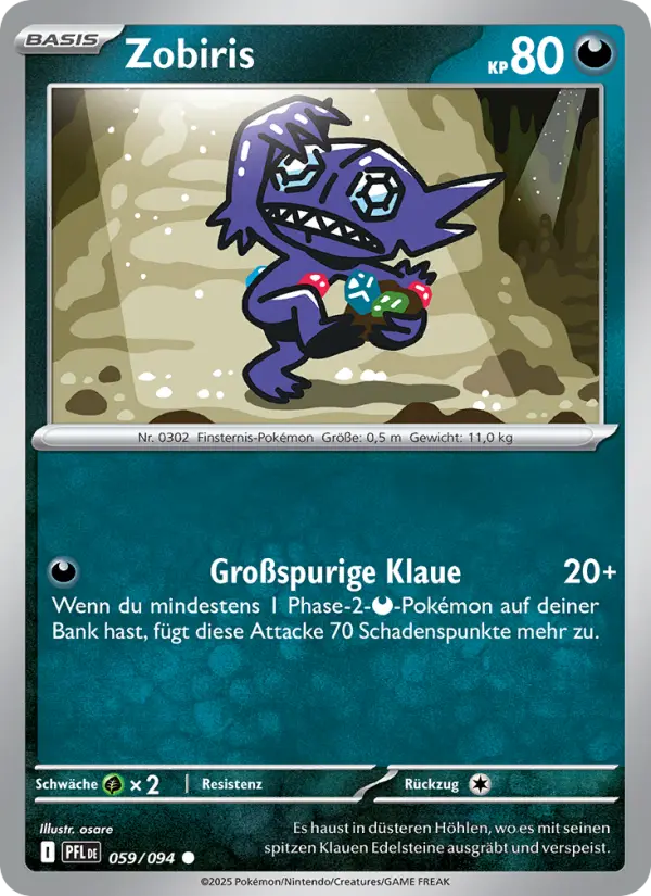 Zobiris Pokemon card