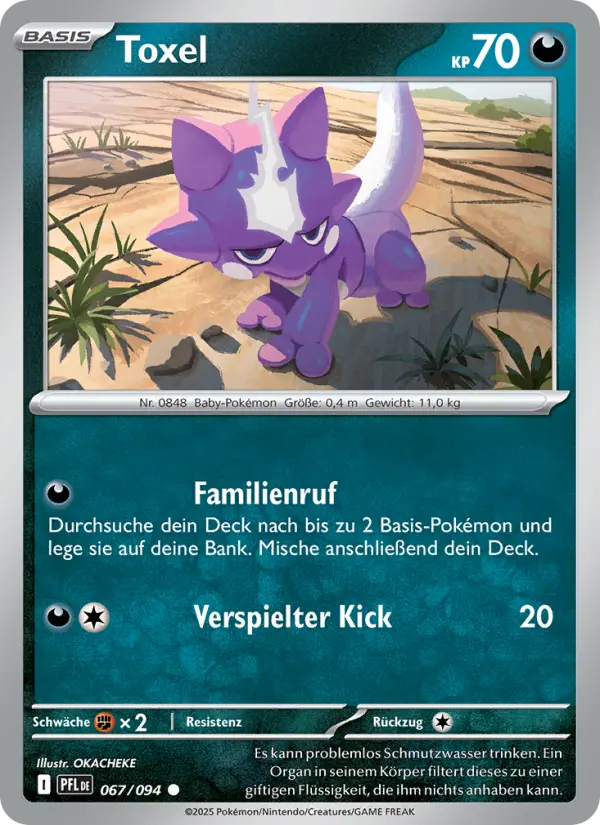 Toxel Pokemon card