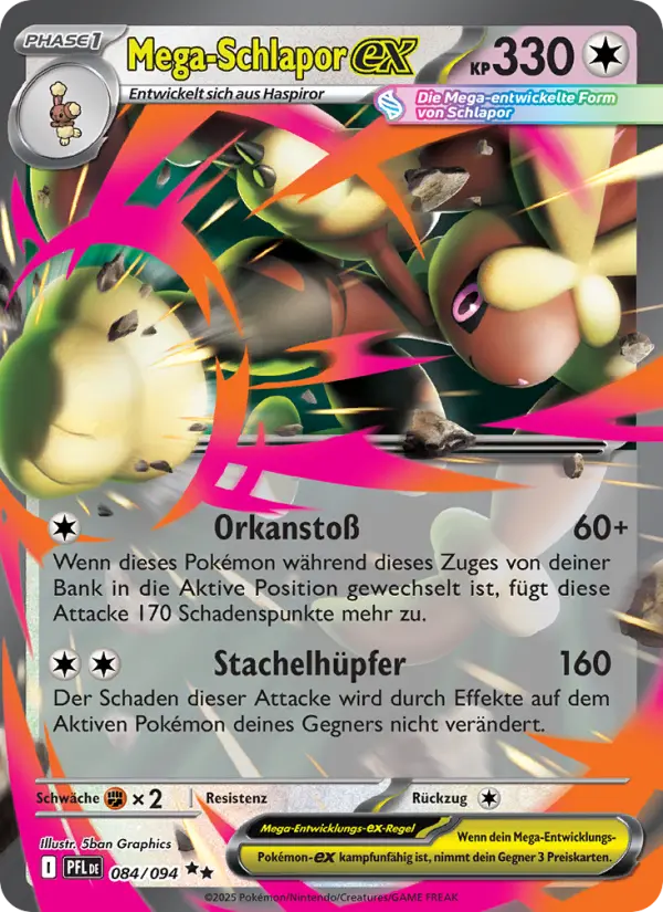 Mega-Schlapor-ex Pokemon card