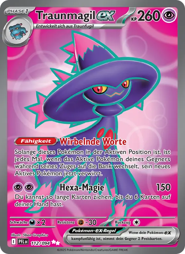 Traunmagil-ex Pokemon card