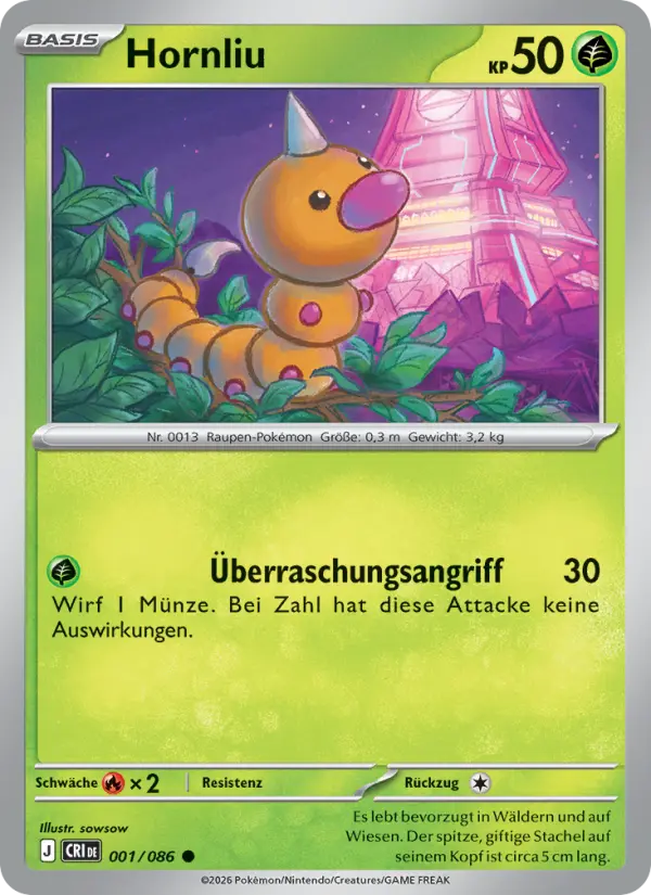 Hornliu Pokemon card