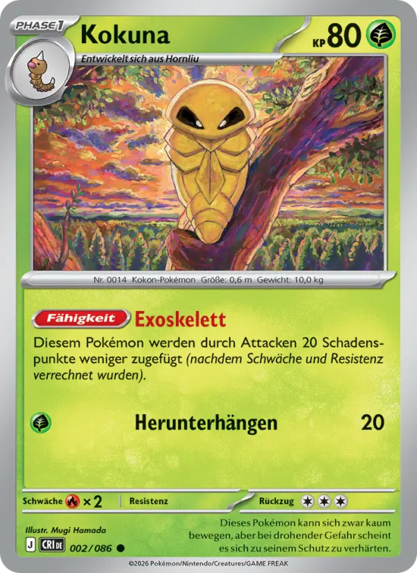 Kokuna Pokemon card