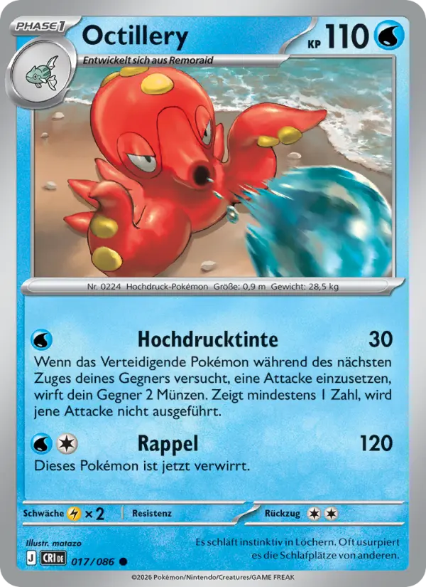 Octillery Pokemon card