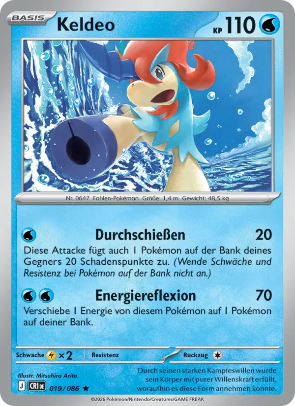 Keldeo Pokemon card