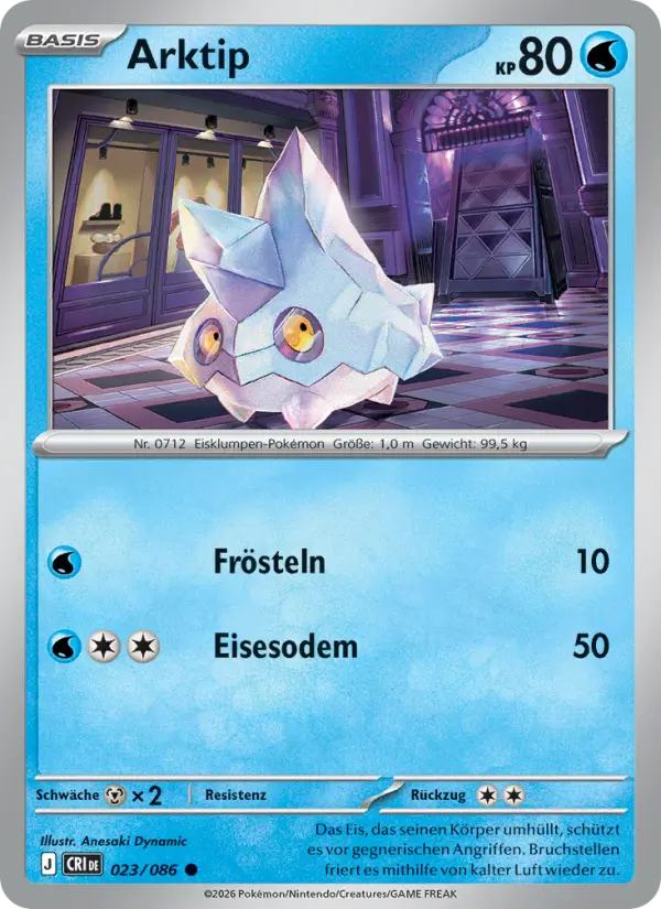 Arktip Pokemon card