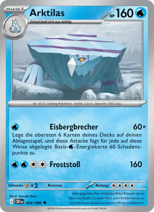 Arktilas Pokemon card