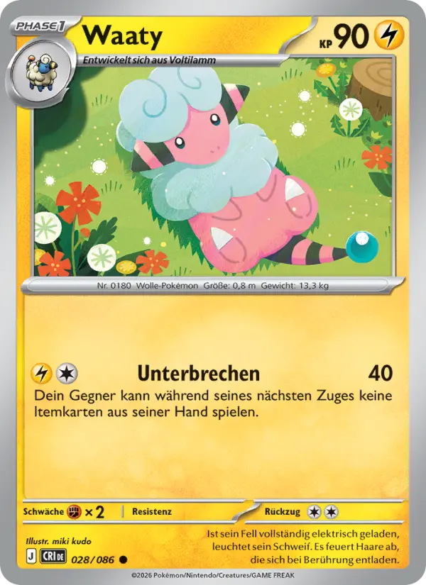 Waaty Pokemon card