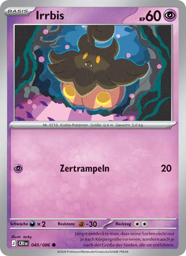 Irrbis Pokemon card