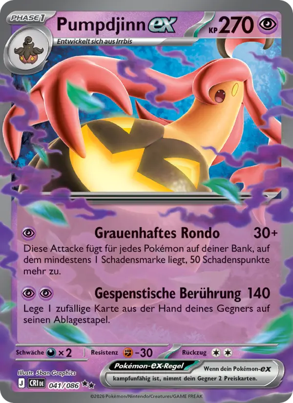 Pumpdjinn-ex Pokemon card