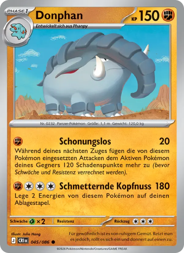 Donphan Pokemon card