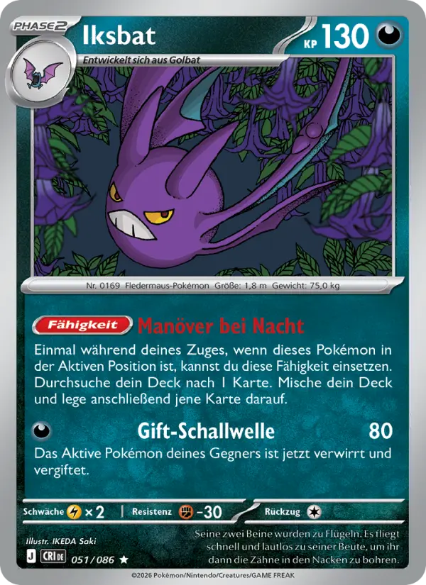 Iksbat Pokemon card