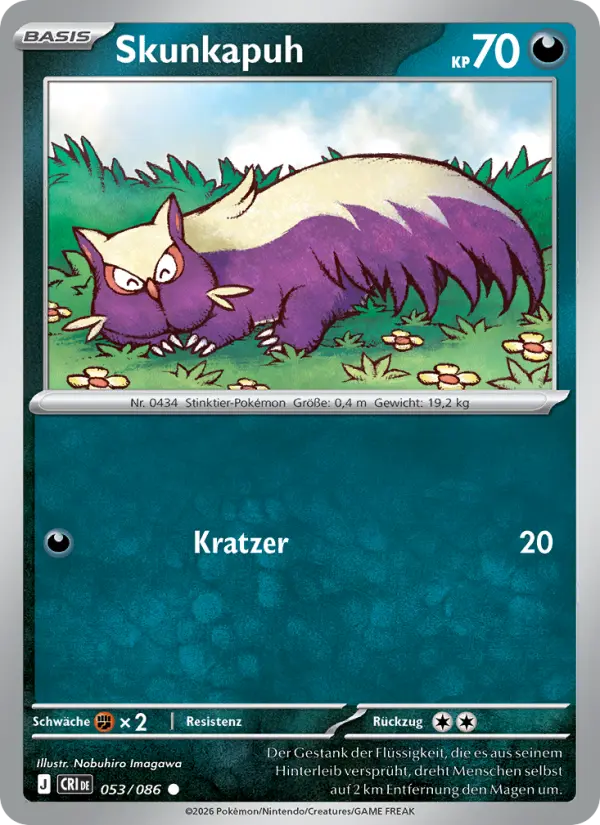 Skunkapuh Pokemon card