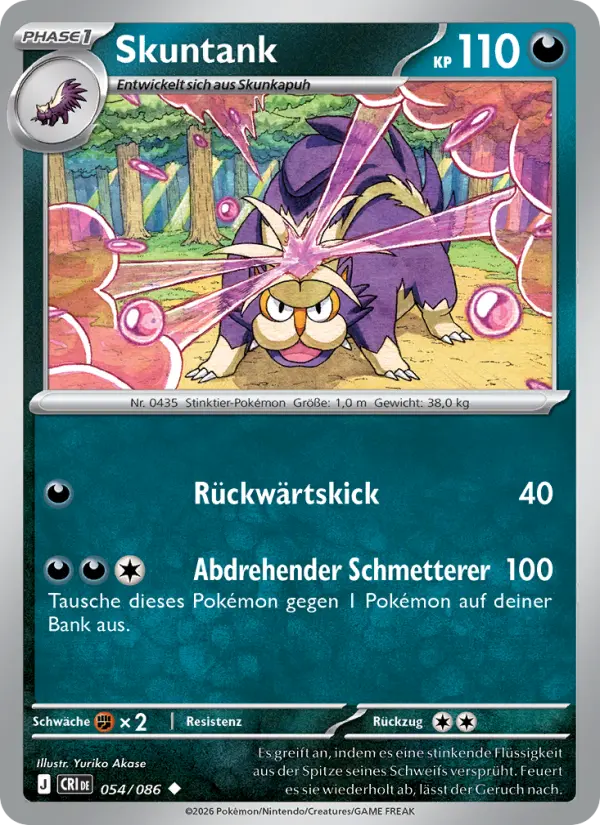 Skuntank Pokemon card