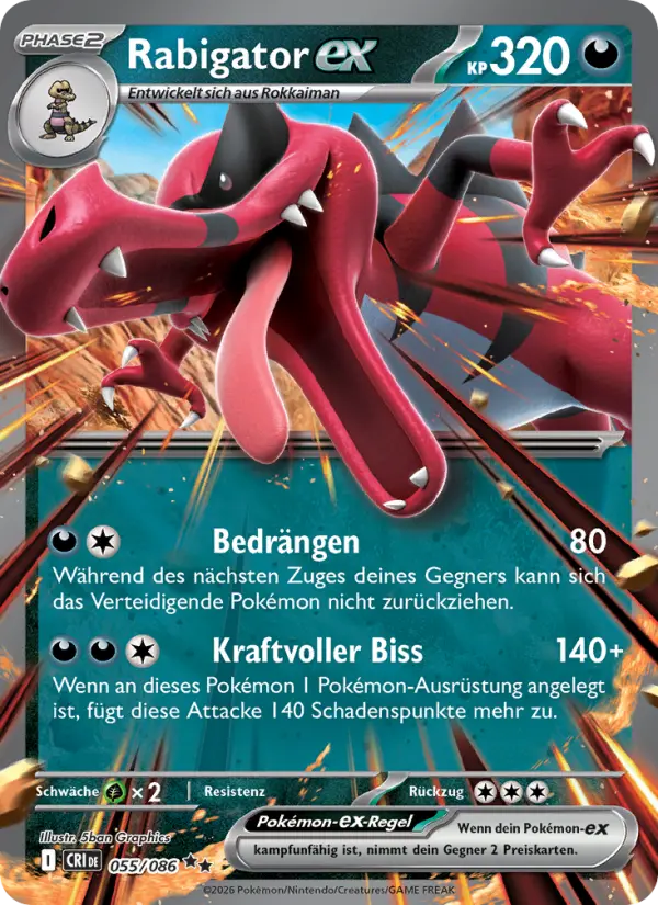 Rabigator-ex Pokemon card