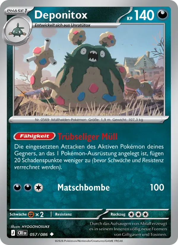 Deponitox Pokemon card