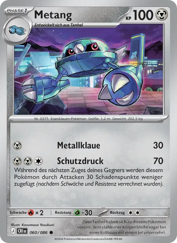 Metang Pokemon card