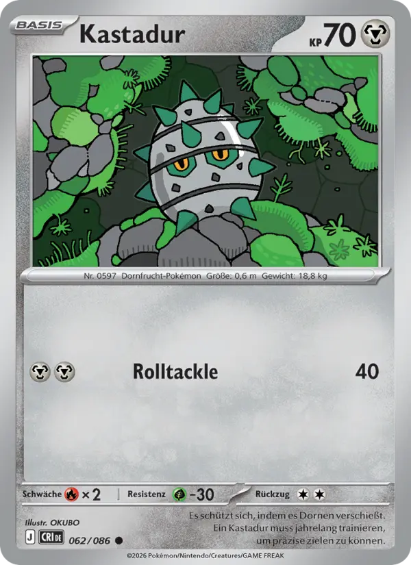 Kastadur Pokemon card