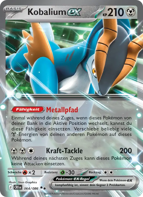 Kobalium-ex Pokemon card