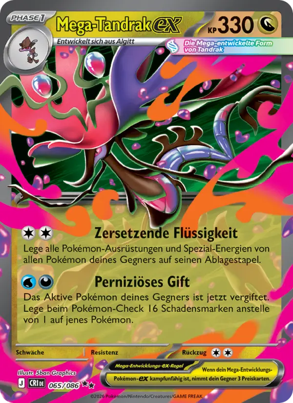 Mega-Tandrak-ex Pokemon card