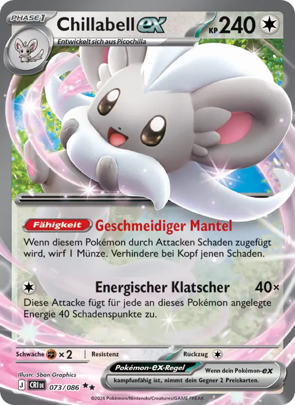 Chillabell-ex Pokemon card