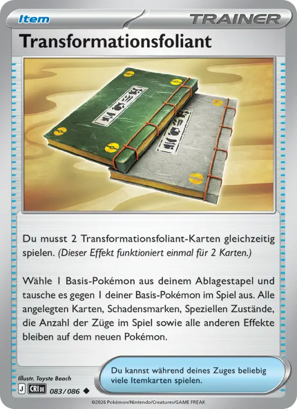 Transformationsfoliant Pokemon card