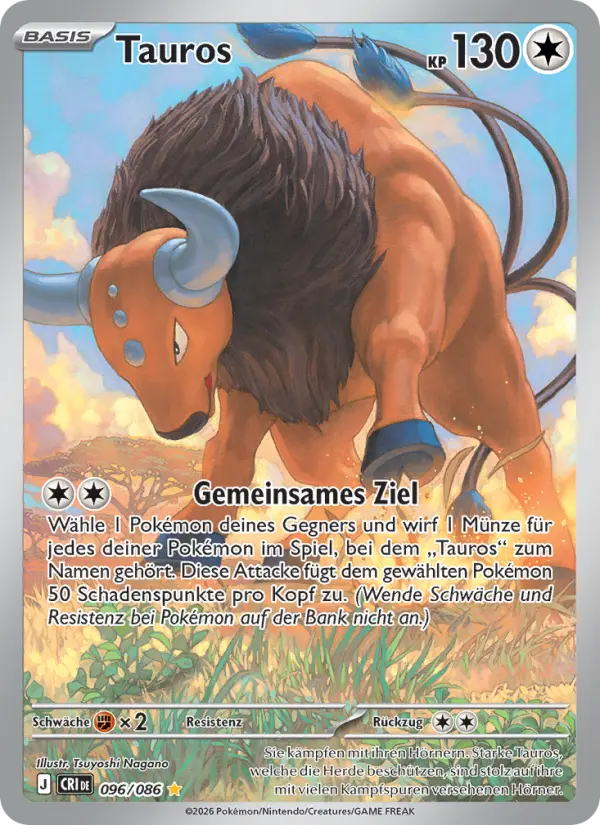 Tauros Pokemon card