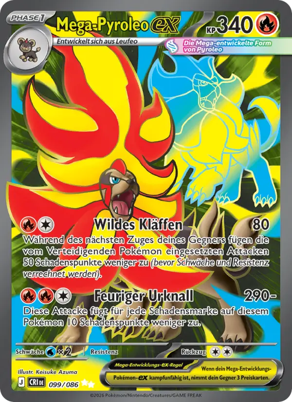 Mega-Pyroleo-ex Pokemon card