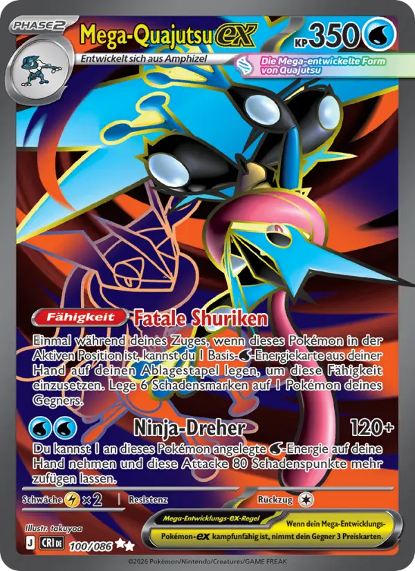 Mega-Quajutsu-ex Pokemon card