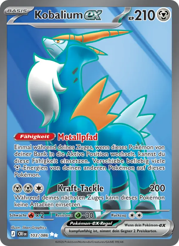 Kobalium-ex Pokemon card