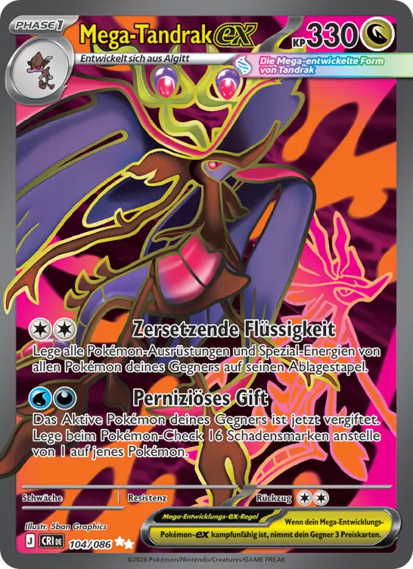 Mega-Tandrak-ex Pokemon card