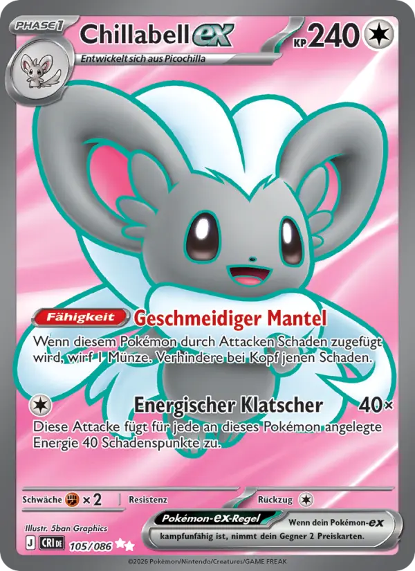 Chillabell-ex Pokemon card
